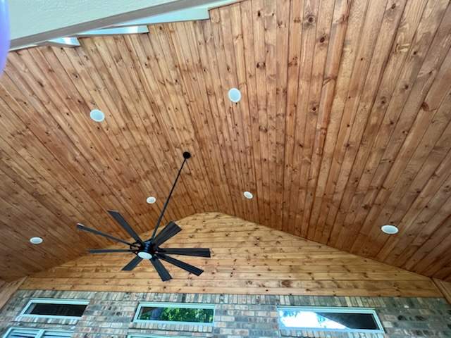 This is a Tongue & Groove Porch Ceiling we installed in the Summer of 2022.