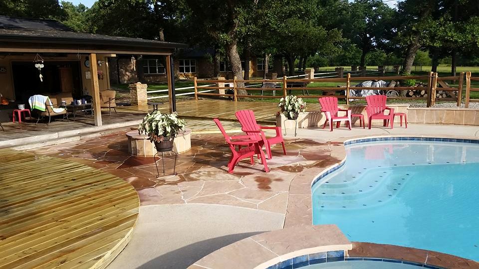 Turn your backyard into your dream pool/resort get away with our custom patio, deck, and backyard enhancement services.